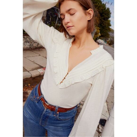 Nation LTD Quintana Yoked Top Sz M - Picture 4 of 12